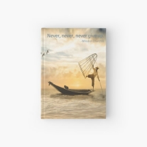 never-give-up-hardcover-journal
